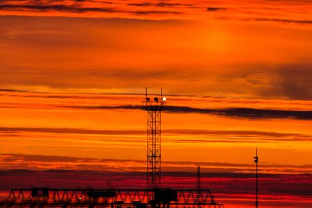 red sunsetの写真素材