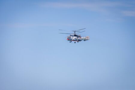 Shark helicopter in the skyの写真素材