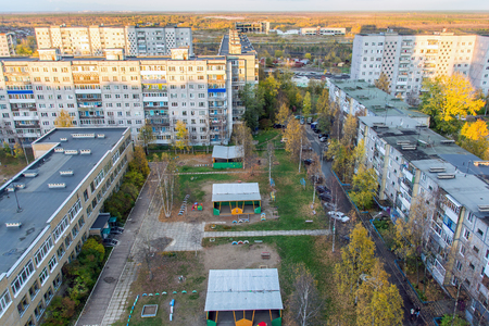 City blocks from aboveの写真素材
