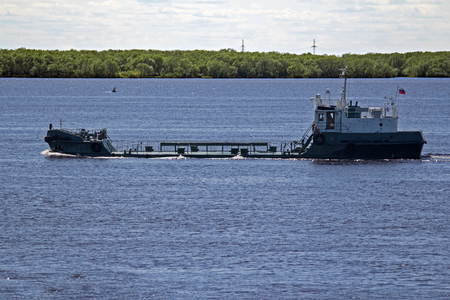 
Tanker on the riverの写真素材