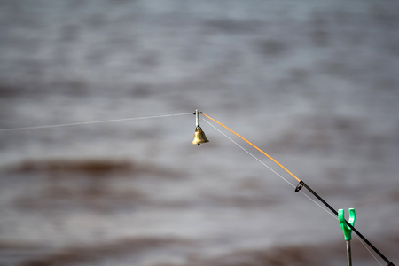 Fishing pole with bellの写真素材