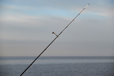 The rod is on the rocky shore of the White Seaの写真素材