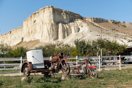 Ak-Kaya White rock on the Crimean peninsula.の写真素材