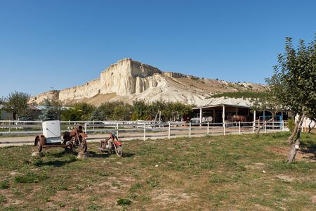 Ak-Kaya White rock on the Crimean peninsula.の写真素材