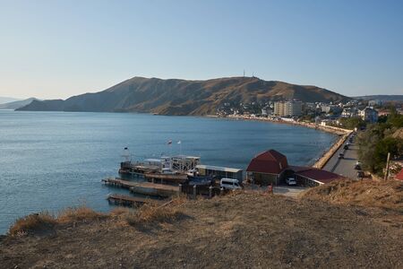 View of the village of Ordzhonikidze, Crimea.の写真素材