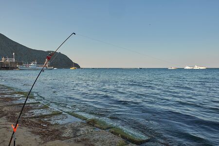 View of the village of Ordzhonikidze, Crimea.の写真素材