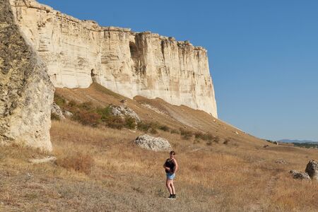 Ak-Kaya White rock on the Crimean peninsula.の写真素材