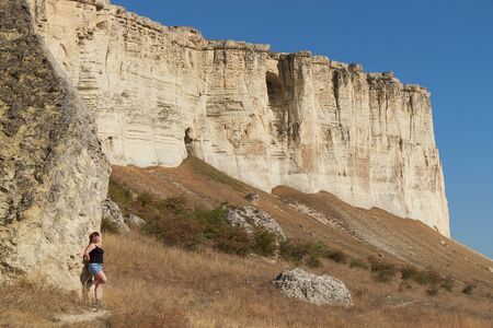 Ak-Kaya White rock on the Crimean peninsula.の写真素材