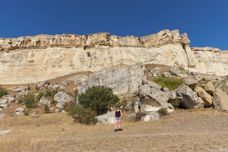 Ak-Kaya White rock on the Crimean peninsula.の写真素材