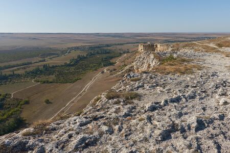 Photos of Ak-Kaya White rock in the summer on the Crimean peninsula.の写真素材