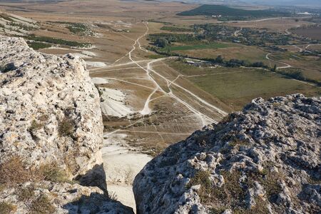 Photos of Ak-Kaya White rock in the summer on the Crimean peninsula.の写真素材