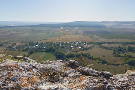 Photos of Ak-Kaya White rock in the summer on the Crimean peninsula.の写真素材