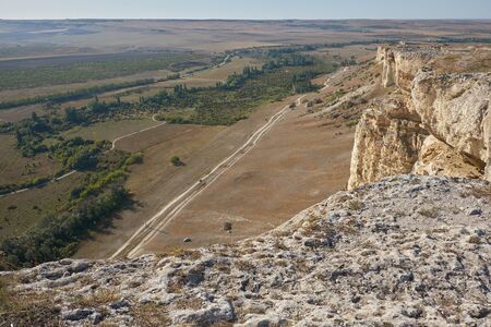 Photos of Ak-Kaya White rock in the summer on the Crimean peninsula.の写真素材