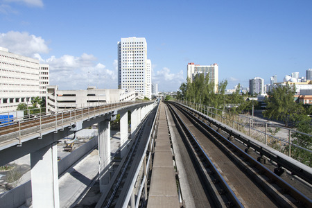 View from a metro station in Miami, Florida, USAのeditorial素材