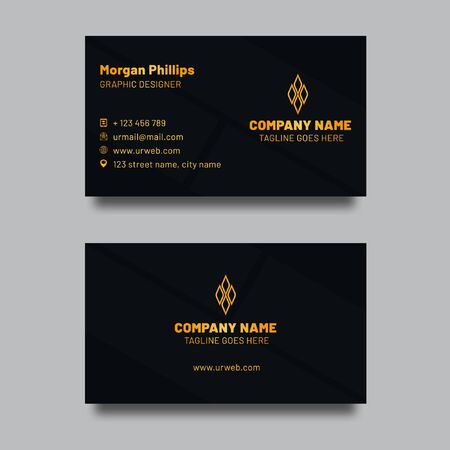 Black Corporate Business Card Designのイラスト素材