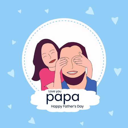 Happy Father's Day 2020のイラスト素材