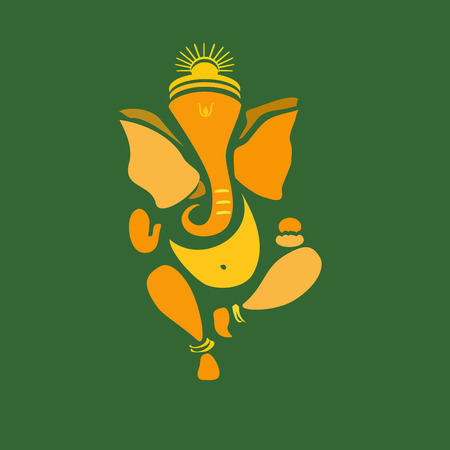 Ganesha or Ganesh illustrationのイラスト素材