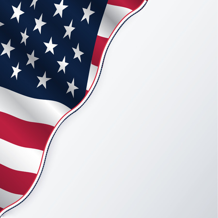 USA flag with copyspace. Vector.のイラスト素材