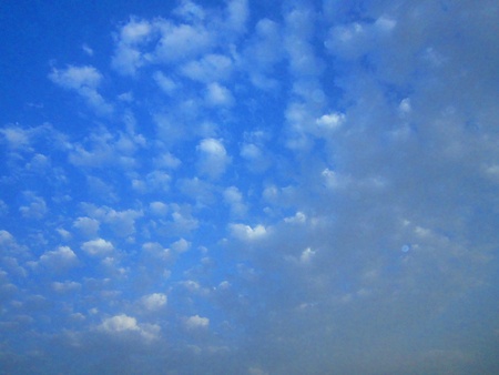 SCATTERED CLOUDS IN NICE BLUE SKYの写真素材