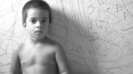 PORTRAIT OF A CHILD MODELの写真素材