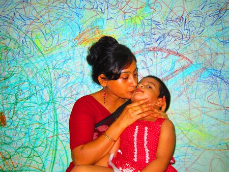 MOTHER AND DAUGHTERの写真素材