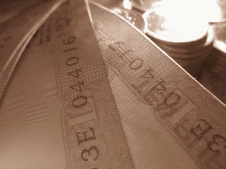 money and coinsの写真素材