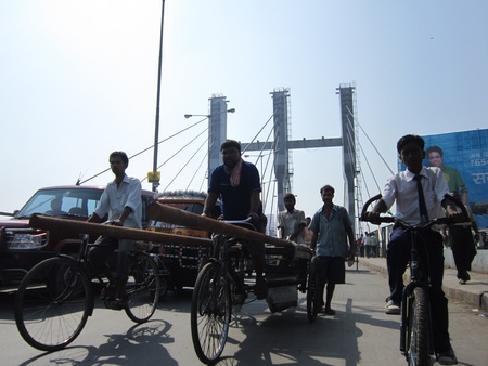 CHIRIYATAND OVERBRIDGE, SHOWING ECONOMIC GROWTH OF BIHAR. SHOT AT 0931 AM AT PATNA, BIHAR, ASIA,...
