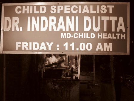 A SIGN BOARD. SHOT IN SEPIA MODE AT EVENING HOURS ON 24.10.12 AT AGARPARA, KOLKATA, WESTBENGAL, INDIA.のeditorial素材