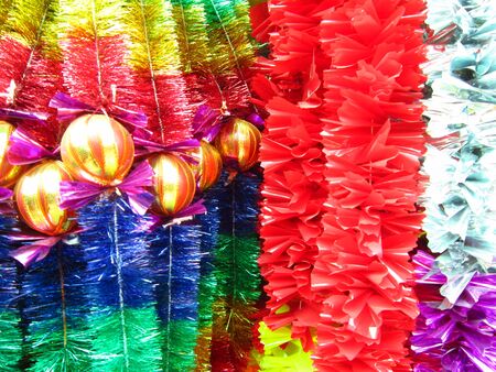 COLORFUL DECORATIVE PLASTIC FLOWERの写真素材