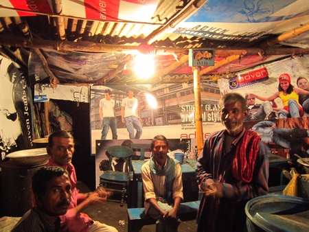 STREET SIDE STALL AT EVENING. SHOT AT EVENING HOURS ON 30.10.12 AT PATNA, BIHAR, INDIA.のeditorial素材