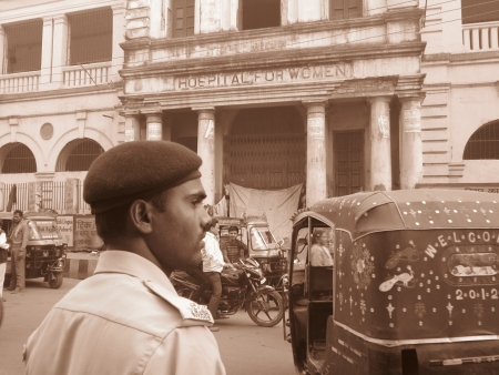 HOSPITAL FOR WOMAN AT ASHOK RAJPATH. SHOT AT MORNING HOURS ON 03 NOVEMBER 2012 AT  PATNA, BIHAR, INDIAのeditorial素材
