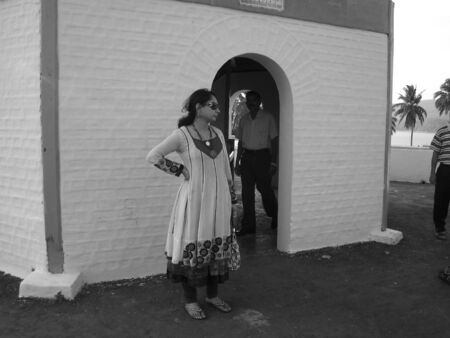 UNIDENTIFIED WOMAN AT CELLULAR JAIL. SHOT AT AFTERNOON HOURS ON MARCH 16, 2013 IN NEIL ISLAND, ANDAMAN, INDIA.のeditorial素材