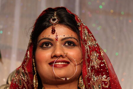 At a marriage function  Shot at evening hours on April 21, 2014 at Kumrahar, Patna, India のeditorial素材