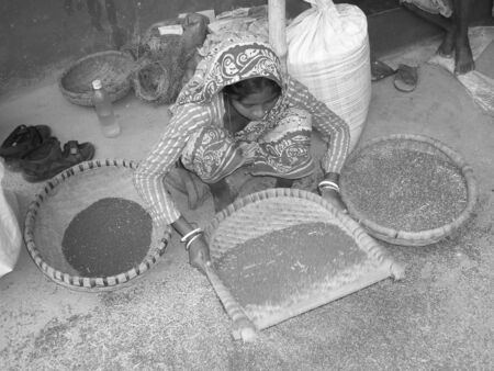 Jayrambati, India, Asia, West Bengal, Rural India, rural, Incredible India, Black, white, black and white,のeditorial素材