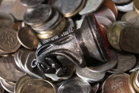 Indian coins-chess seriesの写真素材