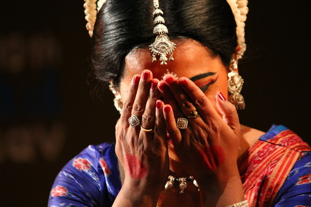 Odissi Dance at 10th Ninad Festival. 21.12.14, evening hours at Patna, Bihar.のeditorial素材