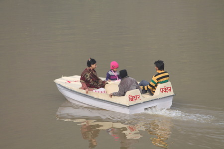 Lake Ghora katora, Bihar, India shot at 28.12.14. Afternoon hours.のeditorial素材