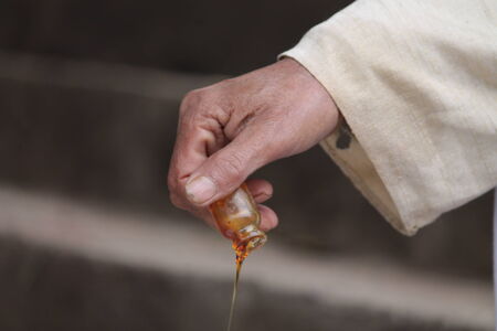 Pindidan, Hindu last rites at Punpun.  Shot at morning hours on 25.012,14 at Punpun, Bihar, India.のeditorial素材
