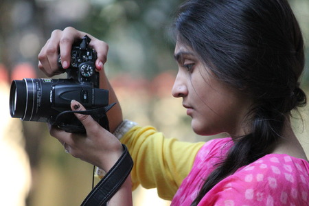 Students enjoy during foundation day of Patna College of Arts and Crafts. Shot at afternoon hours on 25.01.15 at Patna, Bihar.のeditorial素材