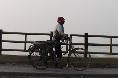 Traffic   activities at Mahatma Gandhi Bridge. A travel photo. Shot at afternoon hours on 15.02.15...