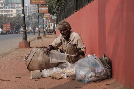 Travel Gandhi Maidan. Indian poor people. Shot at morning hours at Gandhi Maidan,Patna, Bihar on...