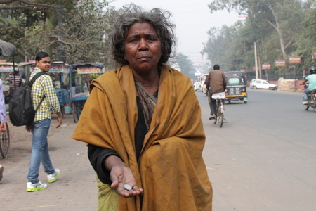 Indian poor. Shot at Gandhi Maidan, Patna, Bihar at afternoon hours on 19.02.2015.