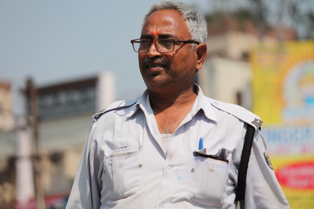 Bihar Police. Shot at Gandhi Maidan ,Patna, India at afternoon hours on 13.03.15.のeditorial素材