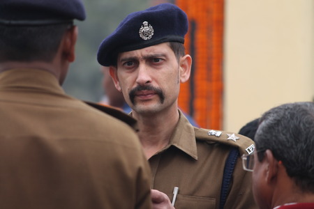 IPS Officers Bihar during the 115th birth anniversary of Netaji Subhas Chandra Bose. Shot at South Gandhi Maidan, Patna, Bihar, India, Morning, 23rd January 2014.のeditorial素材