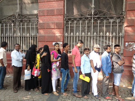 Kolkata people for change of 500 & 1000 note as same became defunct as per Indian Government order. ...