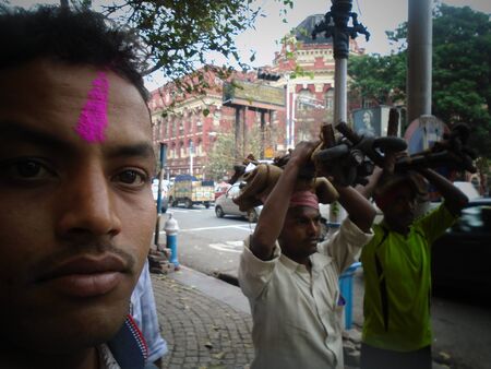 Holi, Kolkata. Shot afternoon on 11.03.17 at Kolkata, India.のeditorial素材