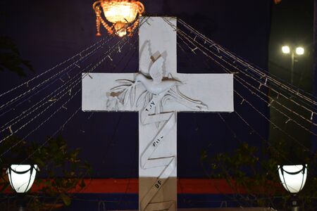 Kolkata, India. 23rd December 2017. Christmas at City of Joy. St. Jamesâ Church (Estt 1906), Baranagar, 13 Kashi Nath Dutta Road, Kolkata -36 getting ready for Christmas.のeditorial素材