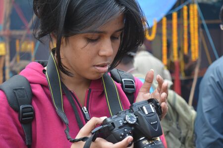 Kolkata, India. 08th January 2018. Naga Sadhus, devotees and rituals at Ganga Sagar Shivir, Outram Ghat transit camp for Ganga Sagar Mela 2018.のeditorial素材