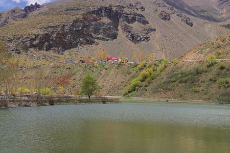 sissu lake, popular tourist destination of lahaul valley located at mountain village sissu,...