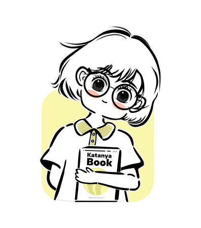 Cute little girl with glasses holding a book. Back to school. Vector illustration.のイラスト素材